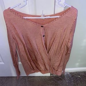 Crossover Bottom Long-sleeved Top